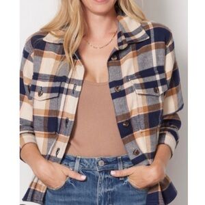 Sanctuary London plaid Shacket Plaid shirt Plaid jacket Flannel Size S Gorpcore